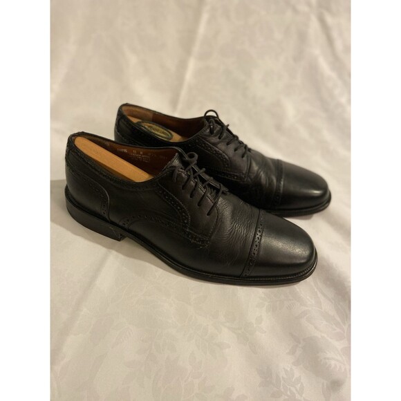Bostonian Strada Oxford Black Leather Dress Shoes Men’s Size 11 Made in Italy main image 5